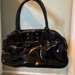 Black Patent Leather Handbag